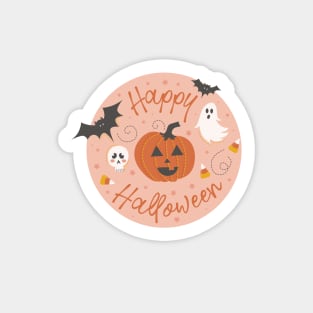 Pumpkin Party on Pink Sticker